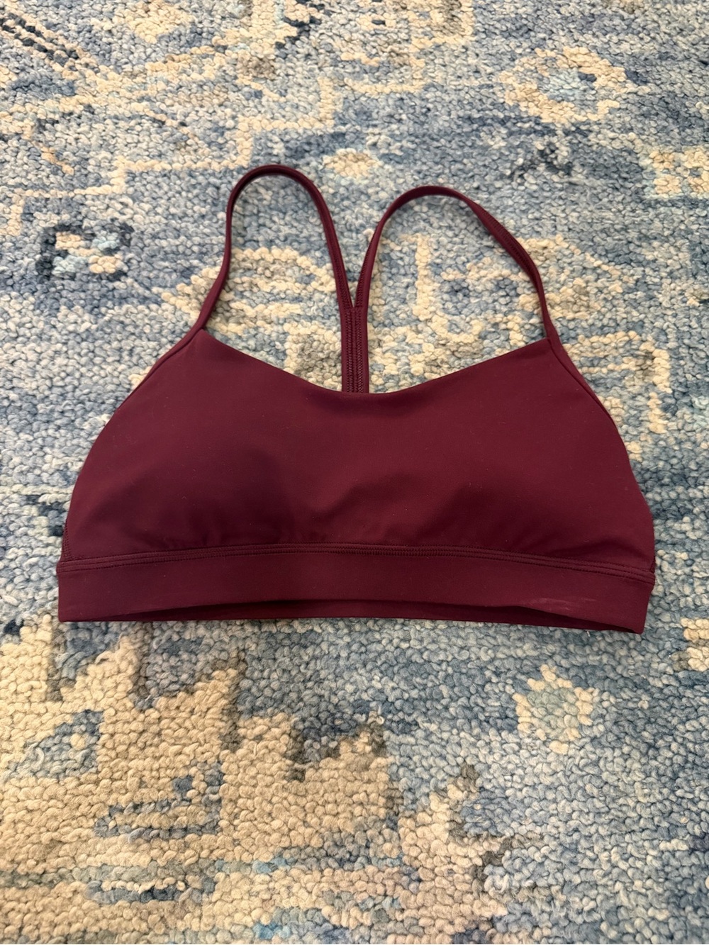 Lululemon flow yWomen's Burgundy Strappy Bralette - Comfortable Everyday Support